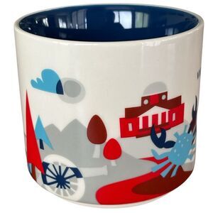 Starbucks Virginia Mug Ceramic Coffee Souvenir Cup Red Blue White Coastal